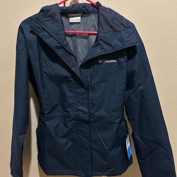 Columbia Navy Hooded Outdoor Jacket - Picture 2 of 6